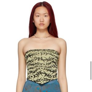 PALOMA WOOL - green and black Leo top size medium